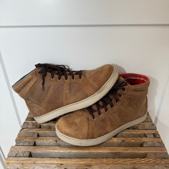 Vintage LL Bean Leather High Top Waterproof Casual Boots. Flannel Lined, Outdoor main image 4